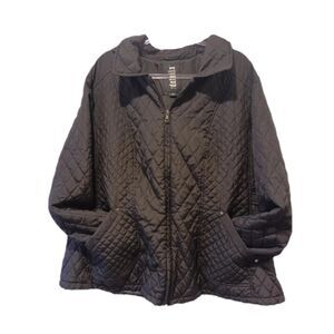 INTL Details Womens Hooded Parka Jacket Plus Size 3X